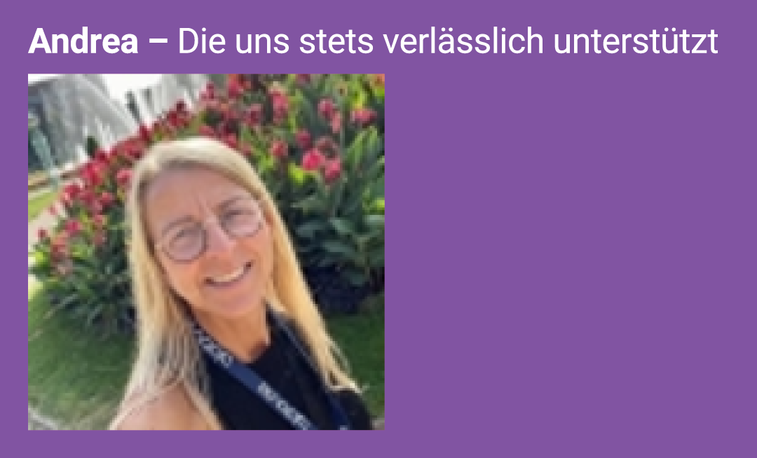 Andrea – Die uns stets verl sslich unterst tzt ￼