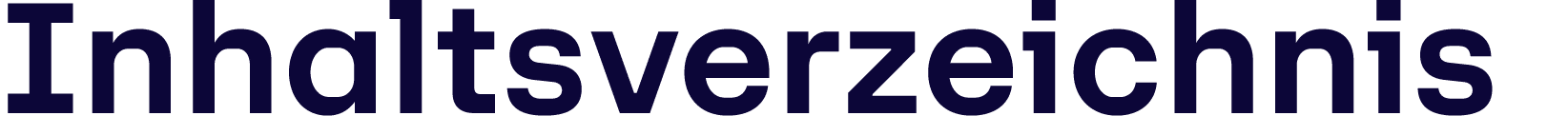 Inhaltsverzeichnis